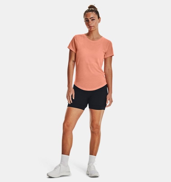 Yavruağzı Kadın UA Streaker Koşu Kısa Kollu T-shirt