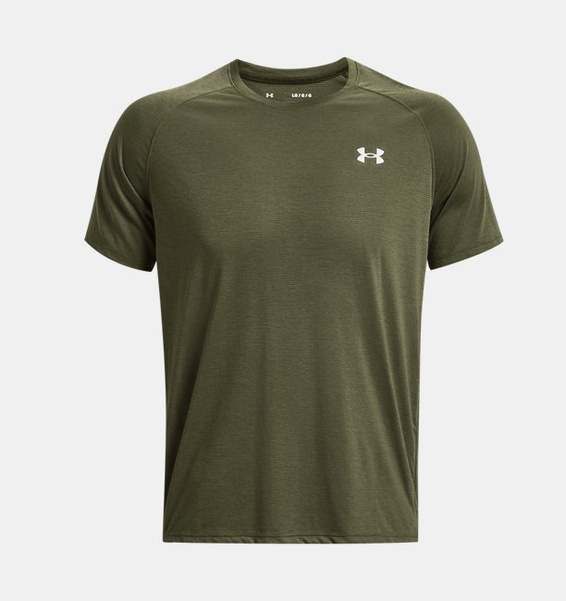 Yeşil Erkek UA Streaker Koşu Kısa Kollu T-shirt