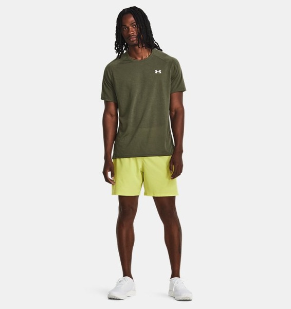 Yeşil Erkek UA Streaker Koşu Kısa Kollu T-shirt