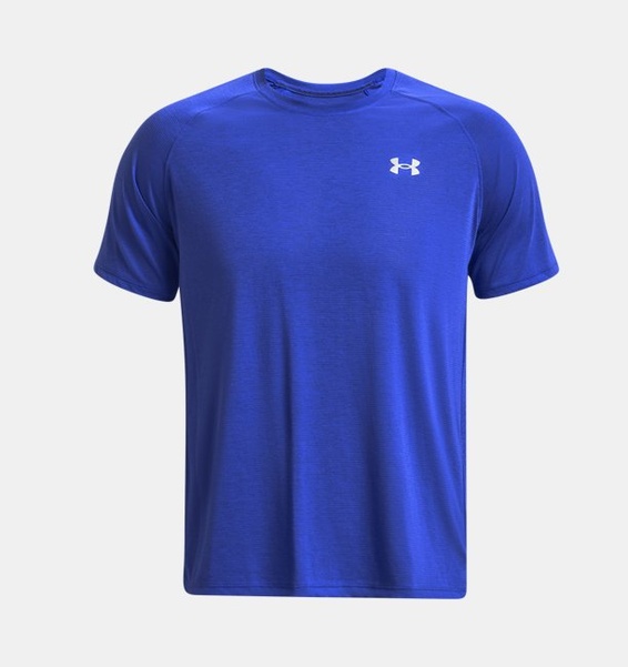 Mavi Erkek UA Streaker Koşu Kısa Kollu T-shirt