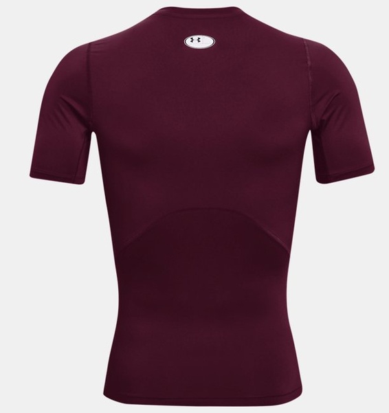 Bordo Erkek UA HeatGear Armour Compression Kısa Kollu T-shirt