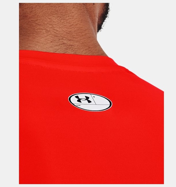 Kırmızı Erkek UA HeatGear Armour Compression Kısa Kollu T-shirt