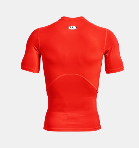 Kırmızı Erkek UA HeatGear Armour Compression Kısa Kollu T-shirt