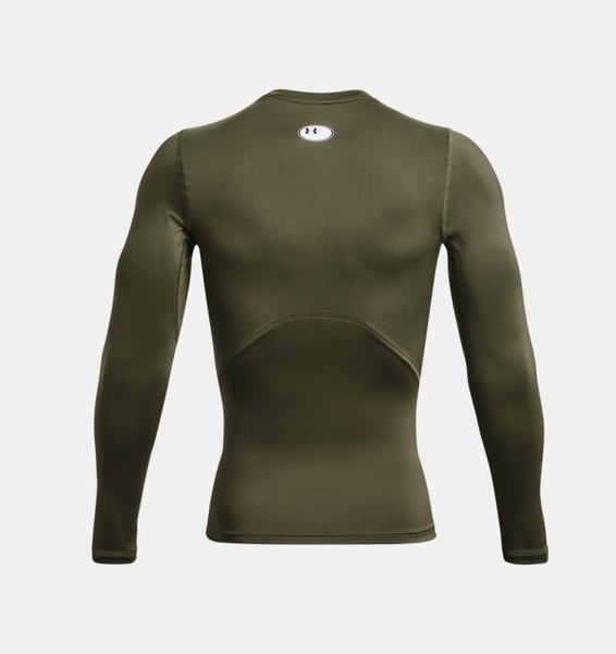 Yeşil Erkek UA HeatGear Armour Compression Uzun Kollu T-shirt