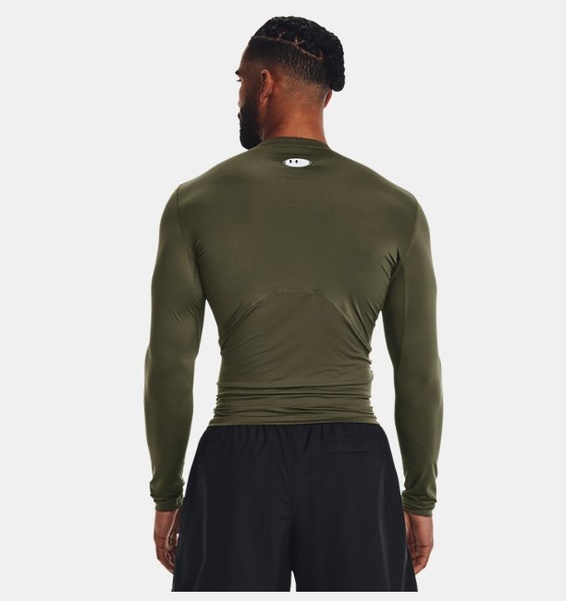 Yeşil Erkek UA HeatGear Armour Compression Uzun Kollu T-shirt