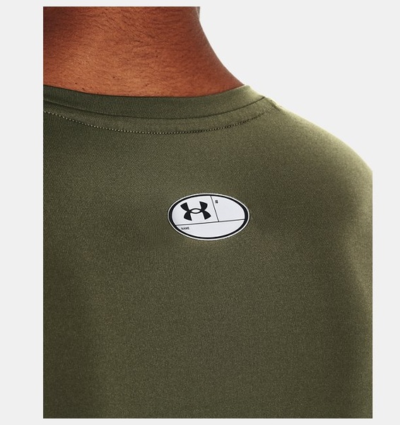 Yeşil Erkek UA HeatGear Armour Compression Uzun Kollu T-shirt