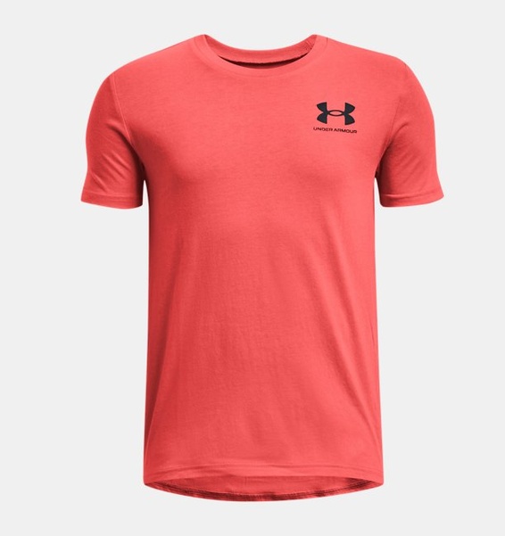 Kırmızı Çocuk UA Spoststyle Left Chest Kısa Kollu T-shirt