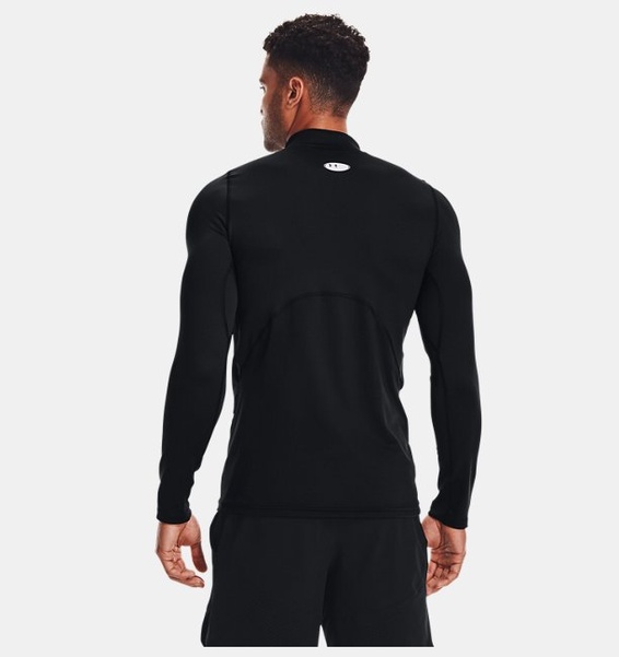 Siyah Erkek UA ColdGear Armour Fitted Mock Uzun Kollu T-shirt
