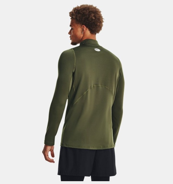 Haki Erkek UA ColdGear Armour Fitted Mock Uzun Kollu T-shirt