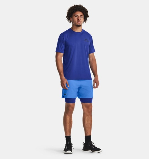 Mavi Erkek UA RUSH™ Energy Kısa Kollu T-shirt