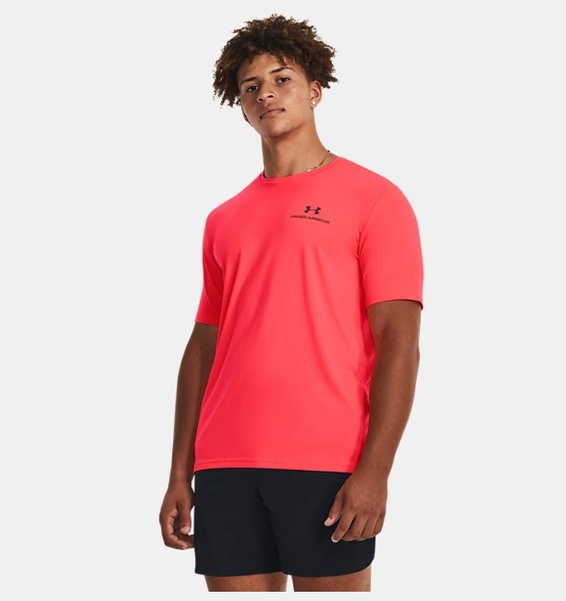 Pembe Erkek UA RUSH™ Energy Kısa Kollu T-shirt