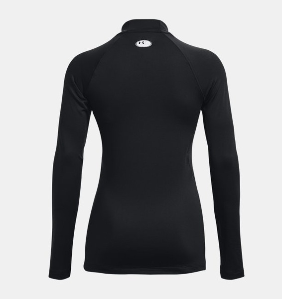 Siyah Kadın UA ColdGear Authentics Mock Uzun Kollu T-shirt