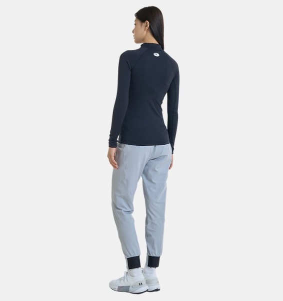 Siyah Kadın UA ColdGear Authentics Mock Uzun Kollu T-shirt