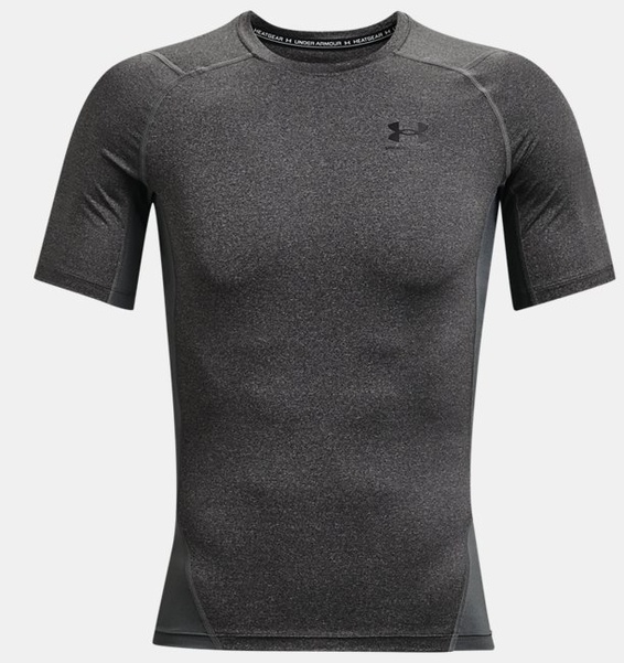 Gri Erkek UA HeatGear Armour Compression Kısa Kollu T-shirt