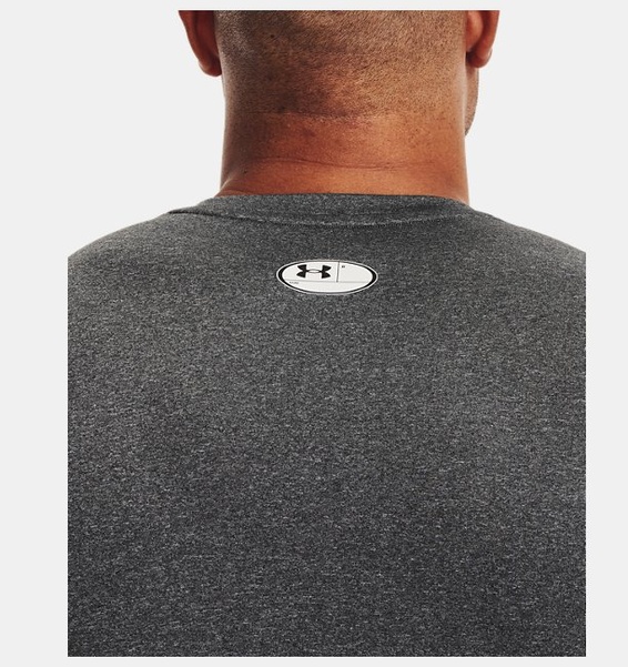 Gri Erkek UA HeatGear Armour Compression Kısa Kollu T-shirt