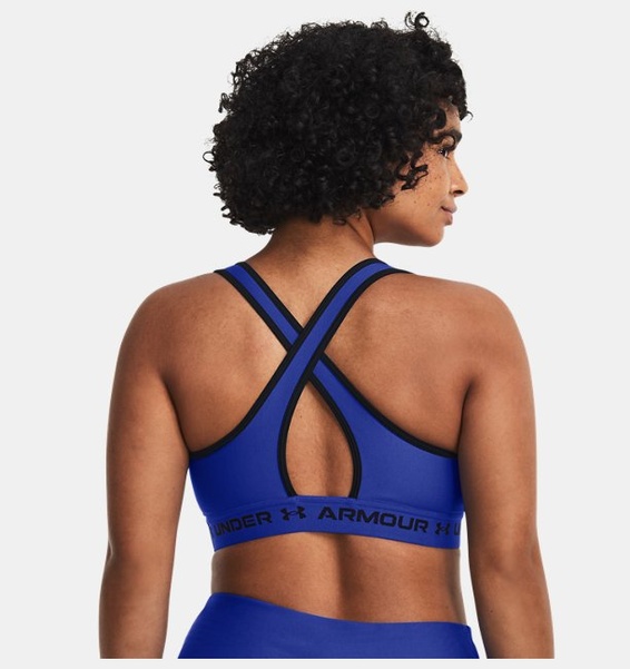 Mavi Kadın UA Crossback Mid Spor Sütyeni