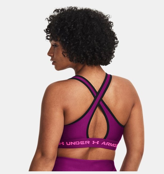 Mor Kadın UA Crossback Mid Spor Sütyeni