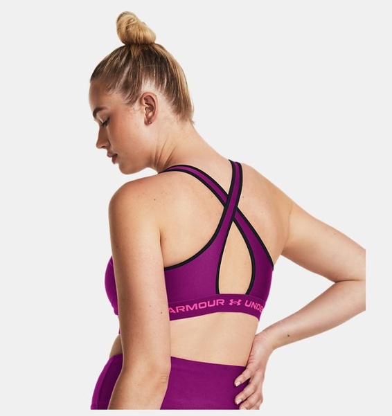 Mor Kadın UA Crossback Mid Spor Sütyeni