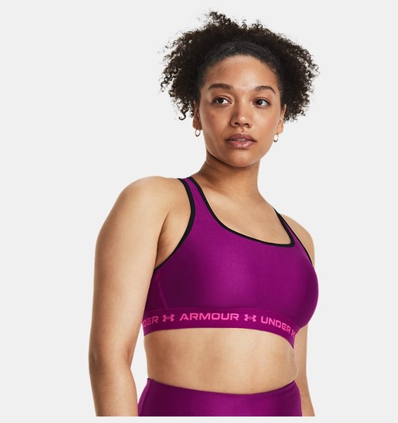 Mor Kadın UA Crossback Mid Spor Sütyeni