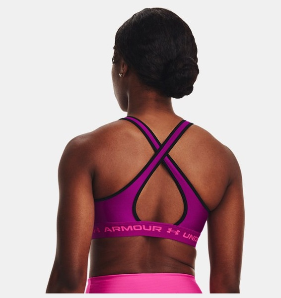 Mor Kadın UA Crossback Mid Spor Sütyeni