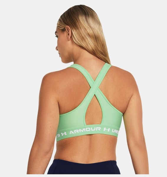 Neon Yeşil Kadın UA Crossback Mid Spor Sütyeni