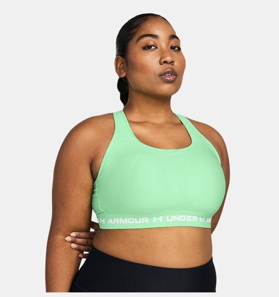 Neon Yeşil Kadın UA Crossback Mid Spor Sütyeni