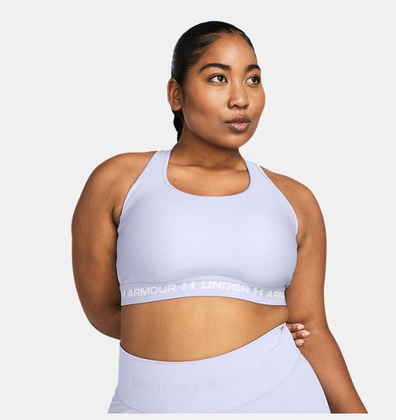 Lila Kadın UA Crossback Mid Spor Sütyeni