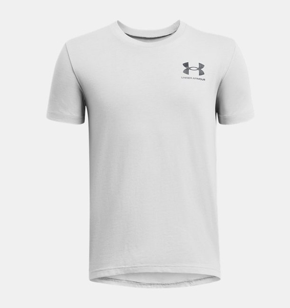 Gri Çocuk UA Spoststyle Left Chest Kısa Kollu T-shirt