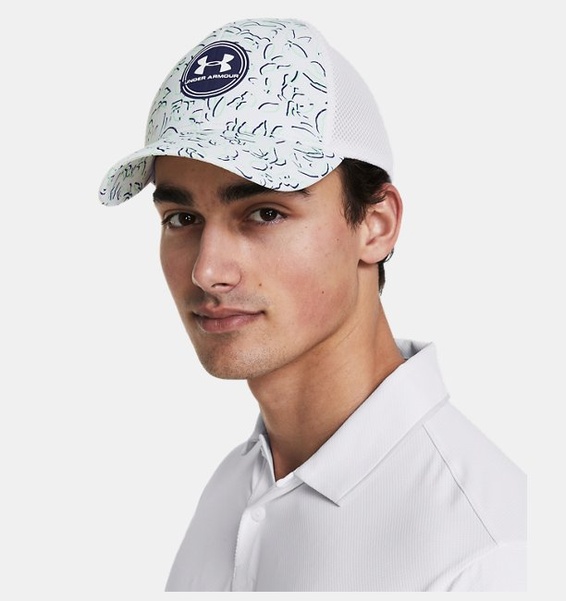 Beyaz Erkek UA Iso-chill Driver Mesh Şapka