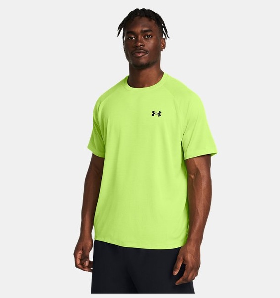 Yeşil Erkek UA Tech Textured Kısa Kollu T-shirt