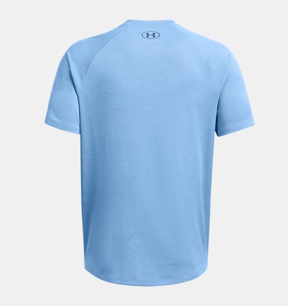 Mavi Erkek UA Tech Textured Kısa Kollu T-shirt