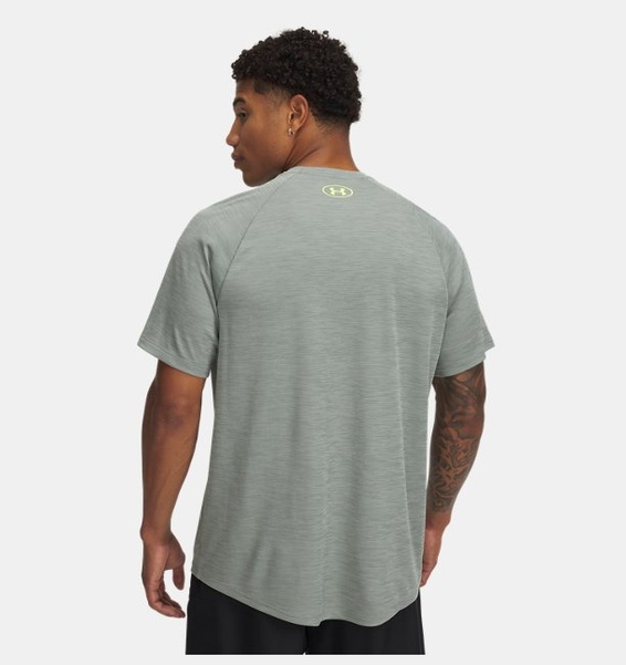 Yeşil Erkek UA Tech Textured Kısa Kollu T-shirt