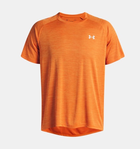 Turuncu Erkek UA Tech Textured Kısa Kollu T-shirt