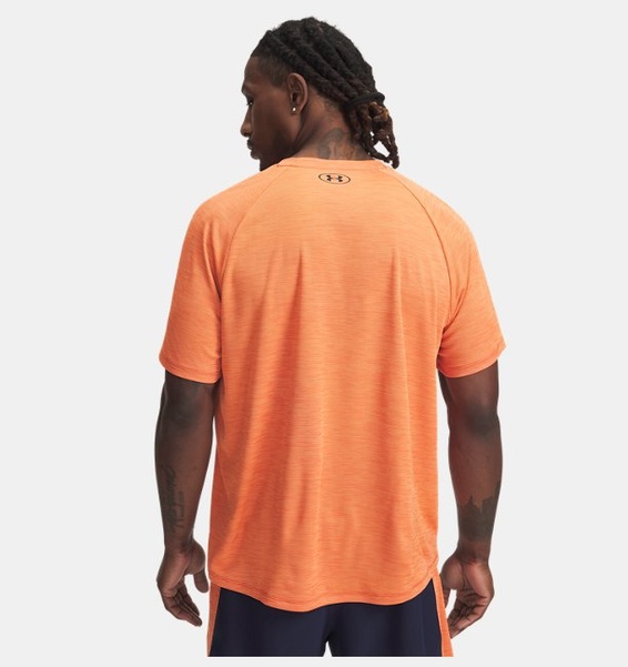 Turuncu Erkek UA Tech Textured Kısa Kollu T-shirt