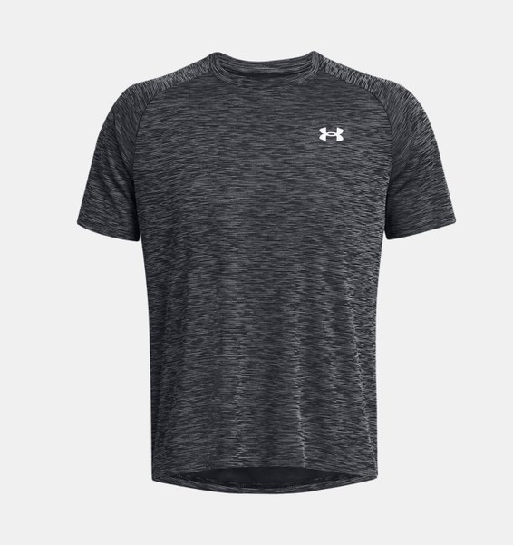 Siyah Erkek UA Tech Textured Kısa Kollu T-shirt