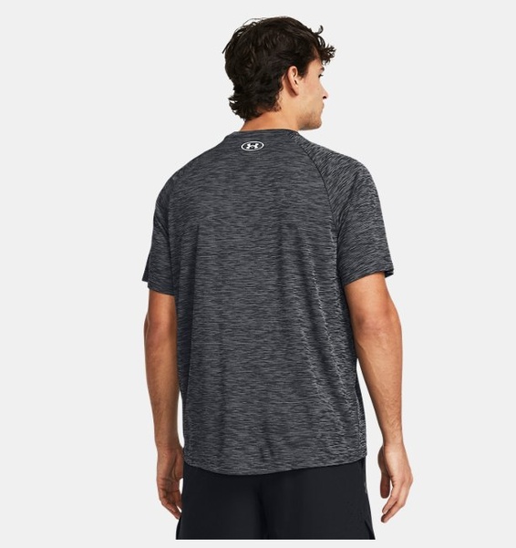 Siyah Erkek UA Tech Textured Kısa Kollu T-shirt