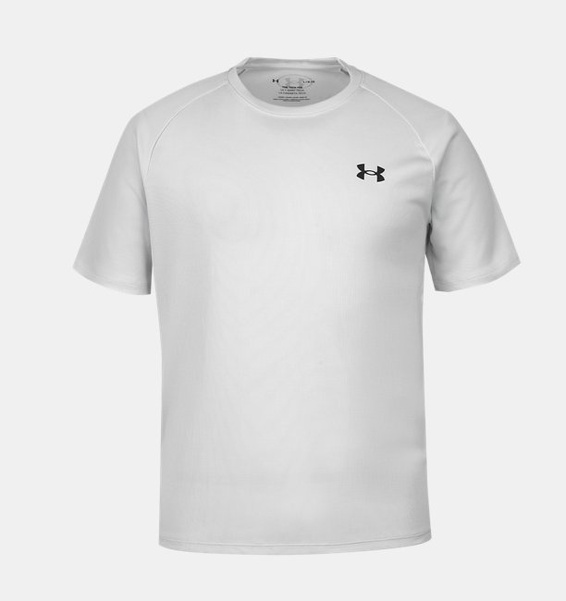Gri Erkek UA Tech Textured Kısa Kollu T-shirt