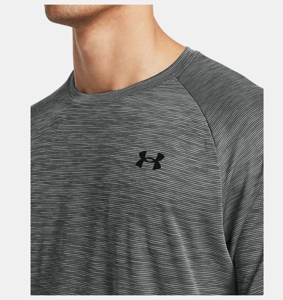 Gri Erkek UA Tech Textured Kısa Kollu T-shirt
