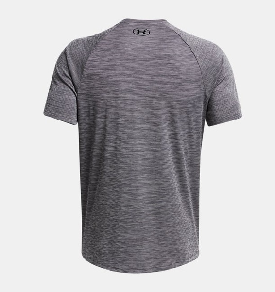 Gri Erkek UA Tech Textured Kısa Kollu T-shirt