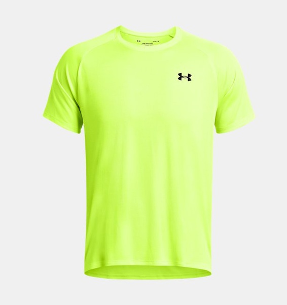 Neon Sarı Erkek UA Tech Textured Kısa Kollu T-shirt