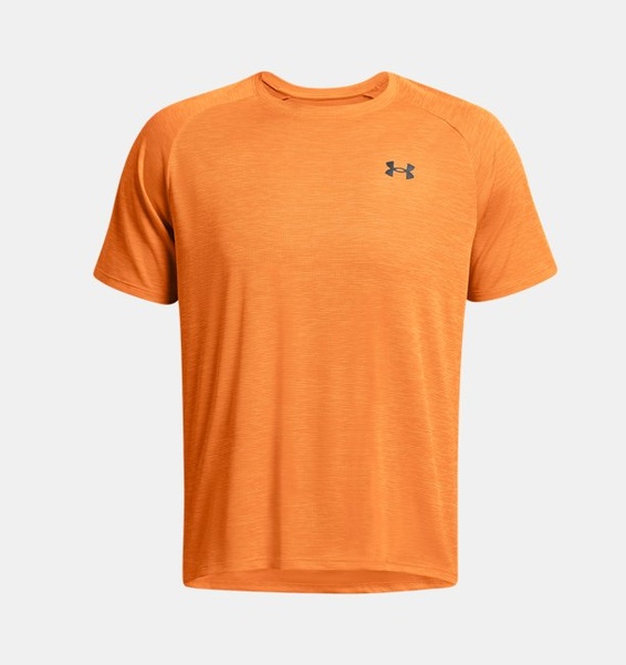 Turuncu Erkek UA Tech Textured Kısa Kollu T-shirt