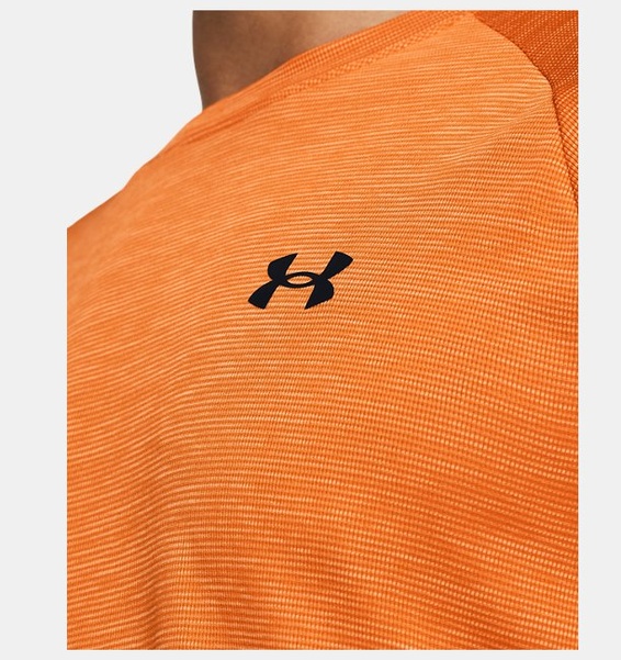 Turuncu Erkek UA Tech Textured Kısa Kollu T-shirt