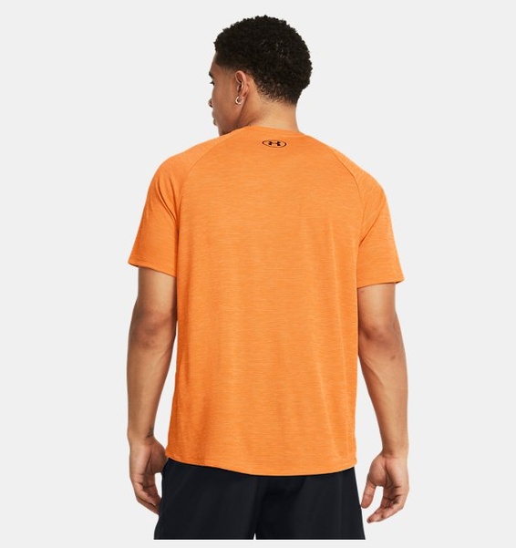 Turuncu Erkek UA Tech Textured Kısa Kollu T-shirt