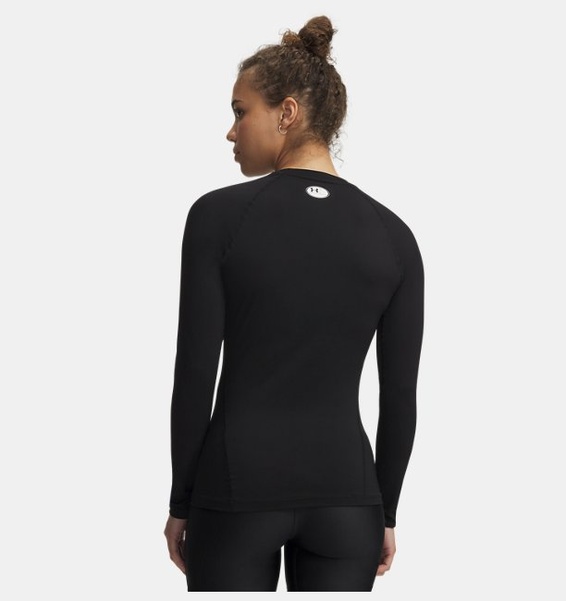 Siyah Kadın UA HeatGear Authentics Compression Uzun Kollu T-shirt