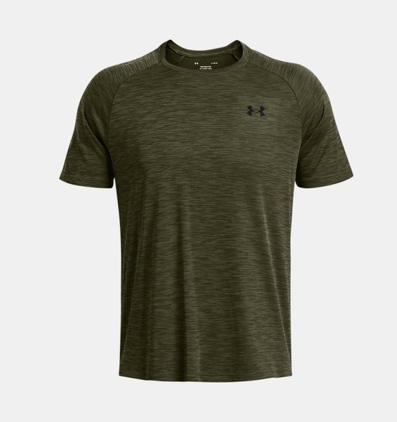 Siyah Erkek UA Tech Textured Kısa Kollu T-shirt