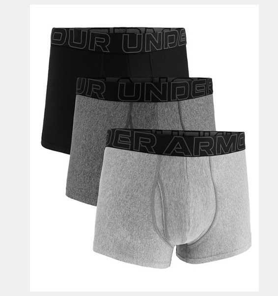 Gri Erkek UA Performance Tech 3" 3'lü Boxer