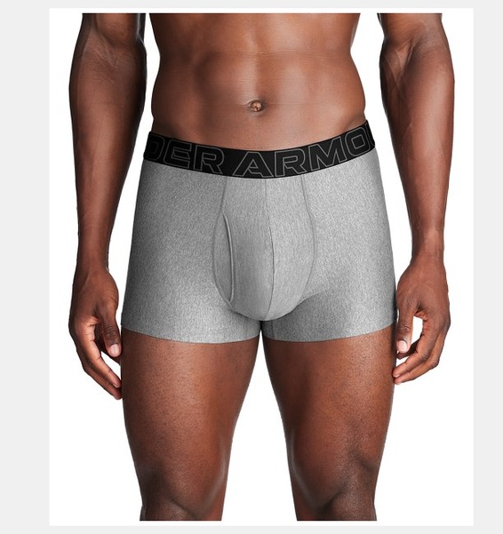 Gri Erkek UA Performance Tech 3" 3'lü Boxer