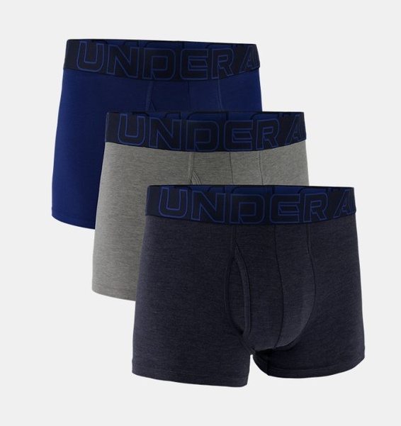 Mavi Erkek UA Performance Cotton 3" 3'lü Boxer