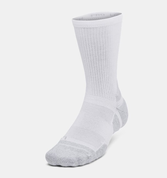 Beyaz Unisex UA Perf Tech Pro Crew 3'lü Çorap