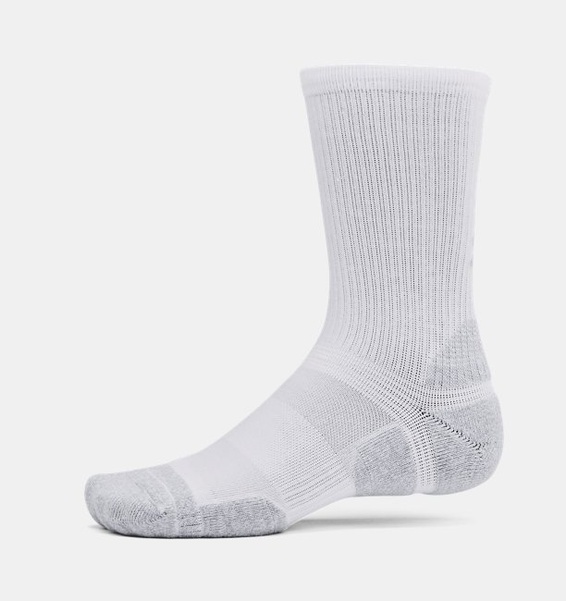 Beyaz Unisex UA Perf Tech Pro Crew 3'lü Çorap